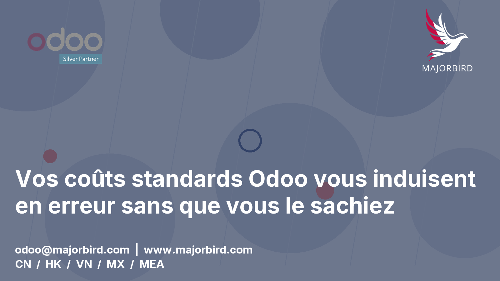 Vos coûts standards Odoo vous induisent en erreur sans que vous le sachiez