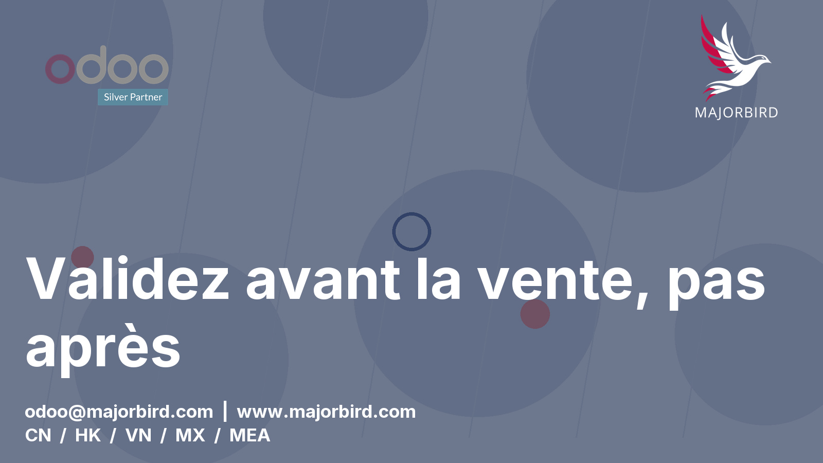 Validez avant la vente, pas après