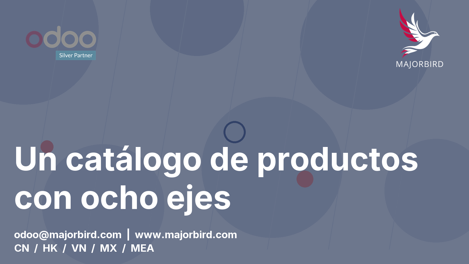 Un catálogo de productos con ocho ejes
