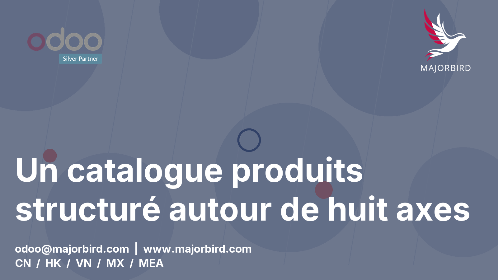 Un catalogue produits structuré autour de huit axes